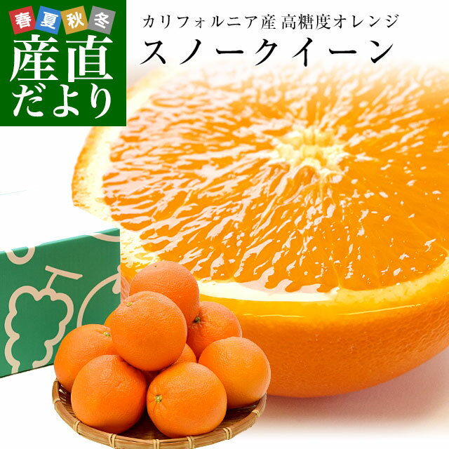 カリフォルニア産　オレンジ「SNOW QUEEN（スノークイーン）」約2キロ（中玉サイズ9玉）送料無料　ネーブルオレンジ バレンシアアレンジ　市場発送のサムネイル