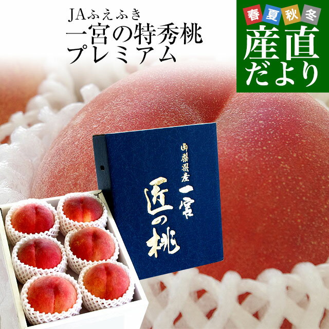 山梨県より産地直送　JAふえふき 一宮支所　一宮の特秀桃　プレミアム　2キロ　大玉6玉入　もも　お中元ギフト 送料無料