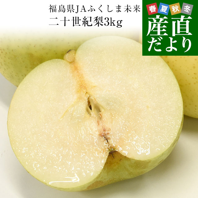 福島県より産地直送 JAふくしま未来 二十世紀梨 秀品 約3キロ (6玉から10玉) なしナシ20世紀なし 送料無料のサムネイル