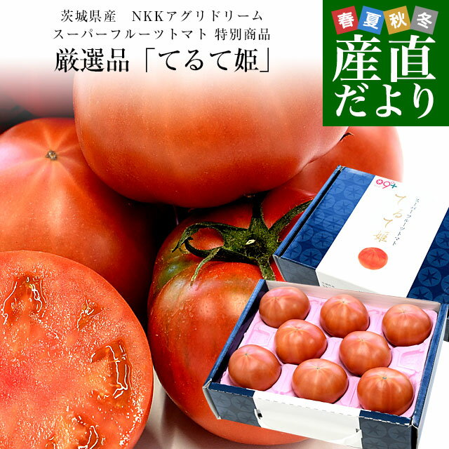 茨城県より産地直送 NKKアグリドリーム スーパーフルーツトマト 9度＋ A品 厳選品「てるて姫」約900g（6玉から13玉） 送料無料 高糖度トマトのサムネイル