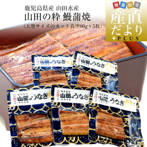 鹿児島県産 山田水産の極上国産うなぎ蒲焼「山田の粋(やまだのいき)」(大型サイズのカット真空80g×5枚) 送料無料 鰻蒲焼 ウナギ