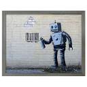 ★!PT10倍還元!★ 【bicosya/美工社】Banksy /バンクシー Robot　ロボット　《/絵画/おしゃれ/御祝/絵/壁掛/ポスター／アート/芸術/美術/教材/ピクチャー/飾り/インテリア/ポップアート/》