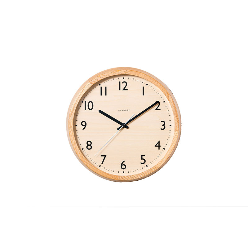 ★!PT10倍還元!★CHAMBRE DROP CLOCK WARMGRAY シャンブル ドロップ クロック　オーク《電波時計/掛け時計/木製/スイープセコンド/音がしない/日本製/電波時計/》