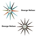 ★!PT10倍還元!★ 【GEORGE NELSON/ジョージネルソン】 サンバースト クロック 掛け時計《掛け時計/新居/インテリア/ギフト/お祝い/事務所/...