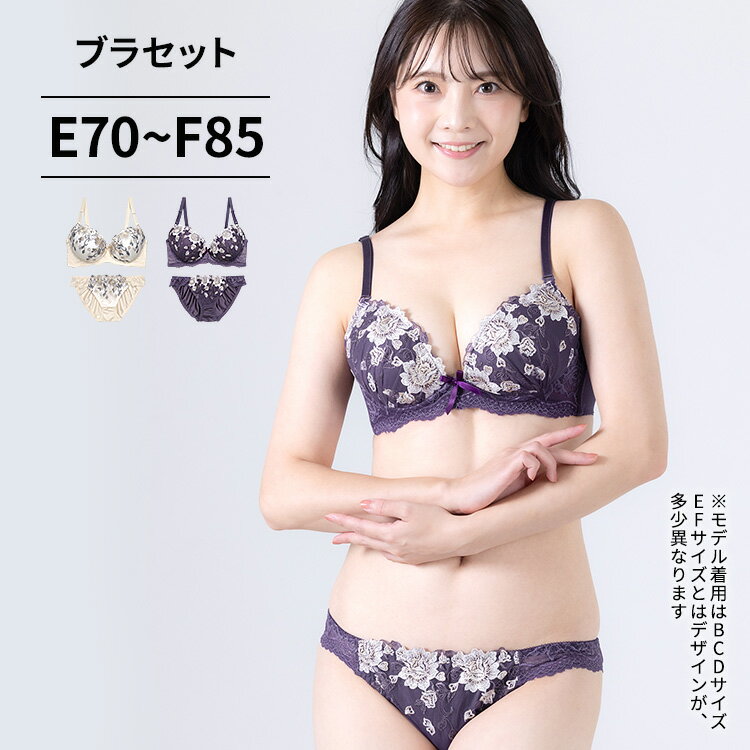 ブラセット 下着 レディース ブラジャー ショーツ セット 花柄 刺繍 レース ローズデザイン 盛りブラ ..