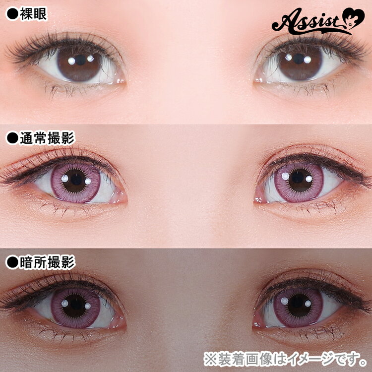 カラコン ワンデー コスプレ アシストシュシュ シュテラワンデー【クラシカルプラム】 1箱6枚 度あり 度なし ピンクパープル くすみピンク 薄桃 紫 ハロウィン 仮装 高発色 舞台 2.5次元 漫画 アニメ 推し 直径14.5mm 着色13.8mm shutella 1day Classical Plum