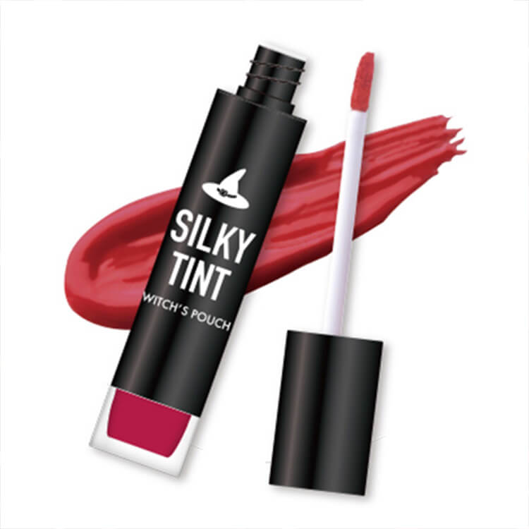 ウィッチズポーチ シルキーティントリップ Witch's Pouch SILKY TINT マットリップ 口紅 韓国コスメ プチプラ セミマット 落ちない カラー長持ち クリーミー 自然 デイリー 赤 派手 唇 可愛い おしゃれ 程よいツヤ 綺麗