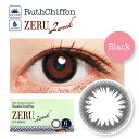 2WEEKカラコン ルースシフォンゼルUVモイスト【ブラック】 1箱6枚入り RuthChiffon ZERU 2week キュートビュー14 自然 14.0mm 高度数対応 黒コン 黒目 裸眼風 小さめ 小さい バレない こっそり盛れる 美瞳 大人 通勤通学 ツヤ感 ちゅるん 透明感アップ