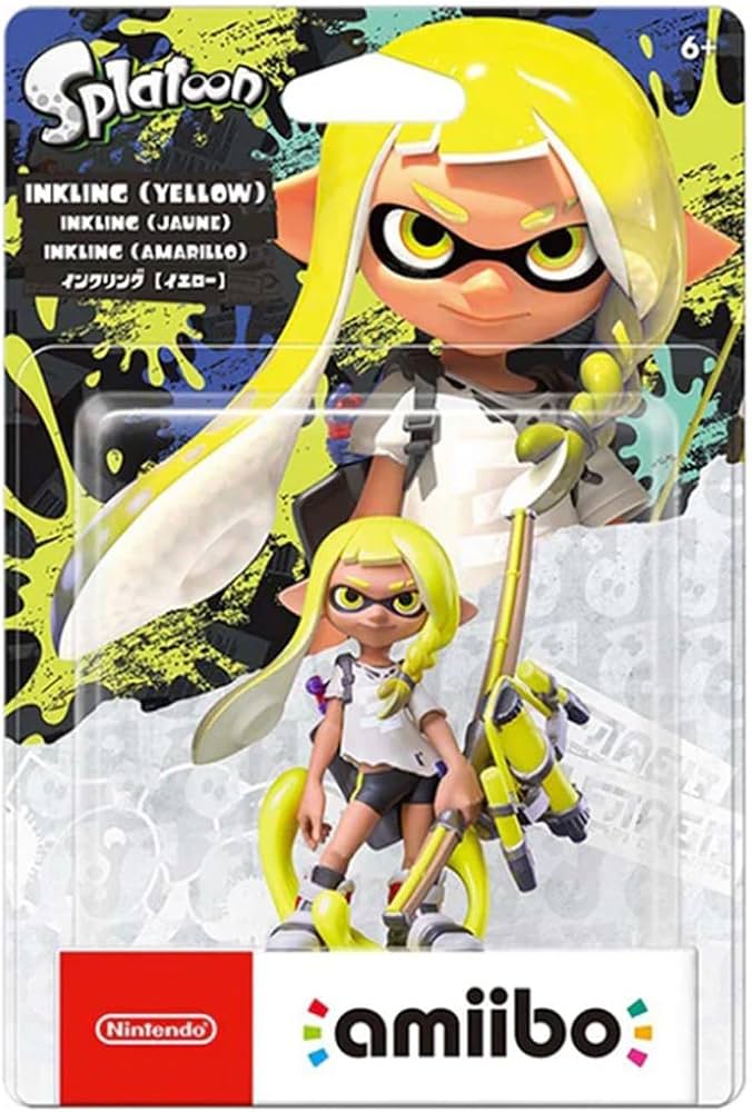 [무료 배송]닌텐도 amiibo 잉크링 옐로우 옥틀링 블루 코자케 3점 스플라툰 시리즈 아미보 스프라툰 3