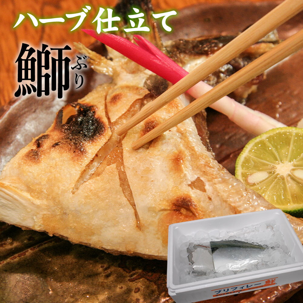 調理済真空パック ハーブ仕立てブリ（皮カマ付）半身1.3kg×2パック（カマ付フィレ）産地直送/鰤 海の幸 ブリ ぶり 活き〆 贈答 ギフト 寒ブリ 寒鰤 出世魚