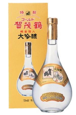 発売以来50年も愛飲されている不朽の大吟醸酒 オバマ大統領に振る舞われた日本酒桜の花びら型金箔入広島県大吟醸　特製ゴールド賀茂鶴　（かもつる）16度 720ml