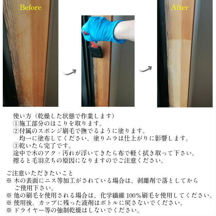 木部専用カビ除去洗浄剤【アクアスタイルウッド1.8L】ジオメディカル カビ取り カビ除去 木カビ カビ木材 除菌 木部日焼け プロ仕様 低臭 畳カビ 3