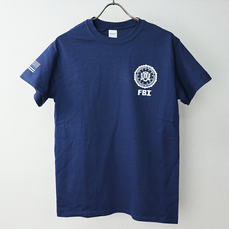 US. ポリス系Tシャツ[FBI] (ネイビー)　アメリカ アメリカンポリス LE 警察 POLICE 新品 ロゴ GILDAN　エスアンドグラフ