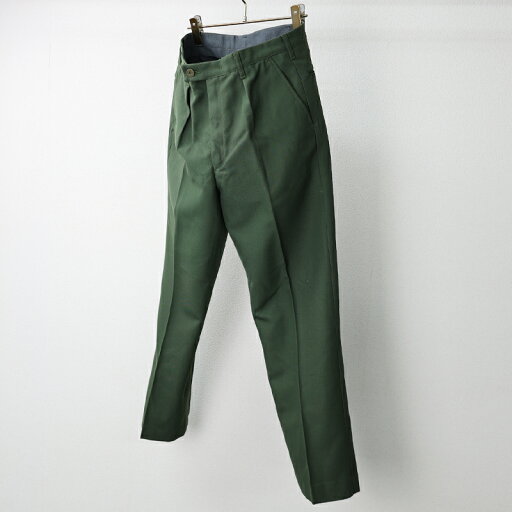 スウェーデン軍. 制服生地ユーティリティパンツ《実物・新品(未使用品)》 SE デッドストック スウェーデン 実物 放出品 ユーロサープラス OD ジッパー ファスナー スラックス トラウザーズ 制服 軍服 エスアンドグラフ