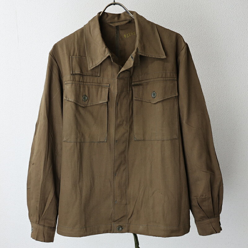 Rakuten - チェコ軍. ブラウン フライフロント ワークシャツ[プレイン]《実物・新品(未使用品)》　チェコ CZ 新品 デッドストック 放出品 サープラス ユーロサープラス 軍モノ ミリタリーシャツ 茶色 ブラウン　エスアンドグラフ