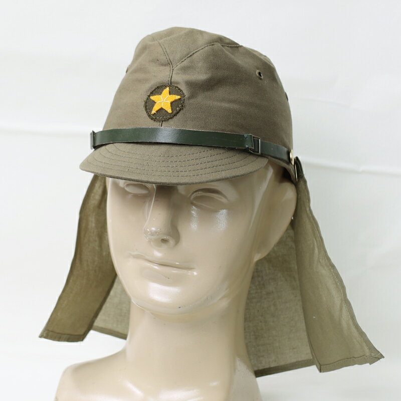 Rakuten - 旧日本軍. 陸軍兵・下士官用戦闘帽[帽垂れ付]　日本軍 帽子 キャップ 夏用 日本陸軍 防暑 夏 コットン 帽垂れ 兵隊 星　エスアンドグラフ
