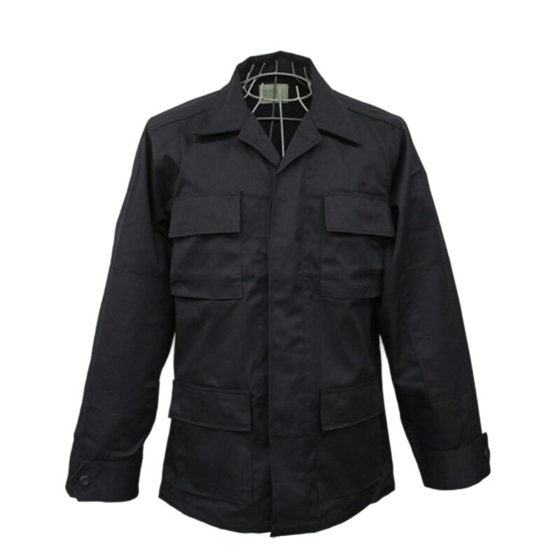 Rakuten - US. BDUジャケット[黒 1706]　米軍 アメリカ軍 新品 軍モノ 軍用 ミリタリー 黒 単色 ポリス SWAT 作業服 戦闘服 4ポケット　エスアンドグラフ