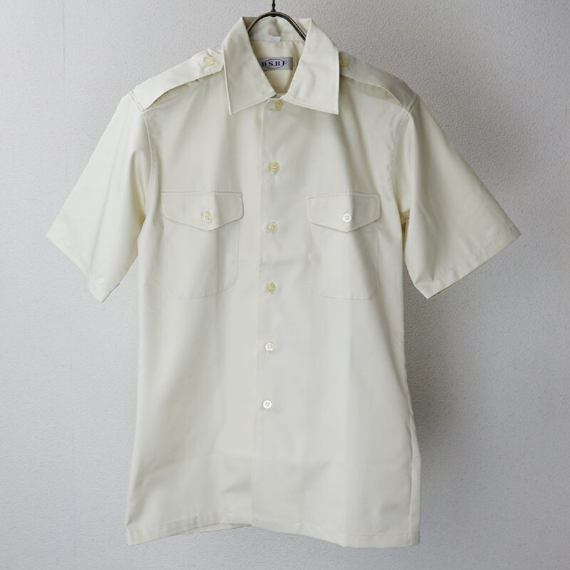 Regular Collar - 陸上自衛隊. 91式夏服 第3種半袖シャツ　陸自 JGSDF 制服 ワイシャツ 半袖 ミリタリー 軍モノ ビジネスシャツ アイボリー 半袖　エスアンドグラフ