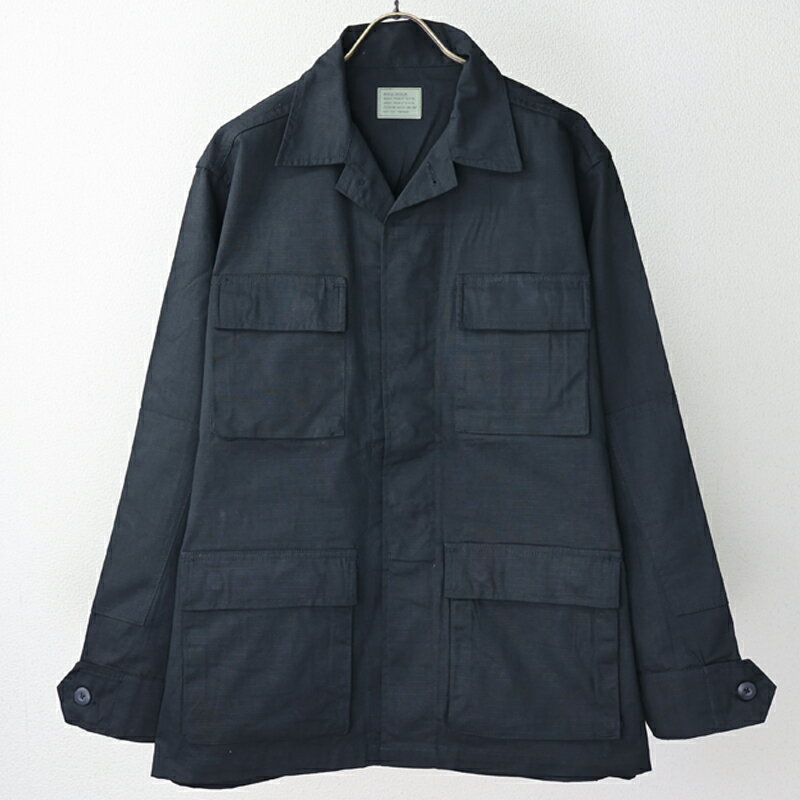 Rakuten - US. BDUジャケット [ブラック] リップストップ生地　米軍 アメリカ軍 新品 軍モノ 軍用 ミリタリー 黒 単色 ポリス SWAT 戦闘服 迷彩服 4ポケット　エスアンドグラフ