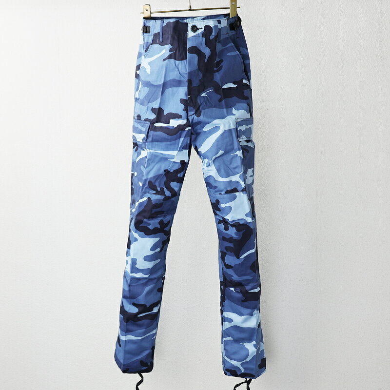 Rakuten - US. BDUパンツ[スカイ]　米軍 アメリカ軍 新品 軍モノ 軍用 ミリタリー 迷彩 ブルー ブル―シティ ブルーアーバン 6ポケット カーゴパンツ ズボン トラウザーズ 戦闘服 迷彩服 　エスアンドグラフ