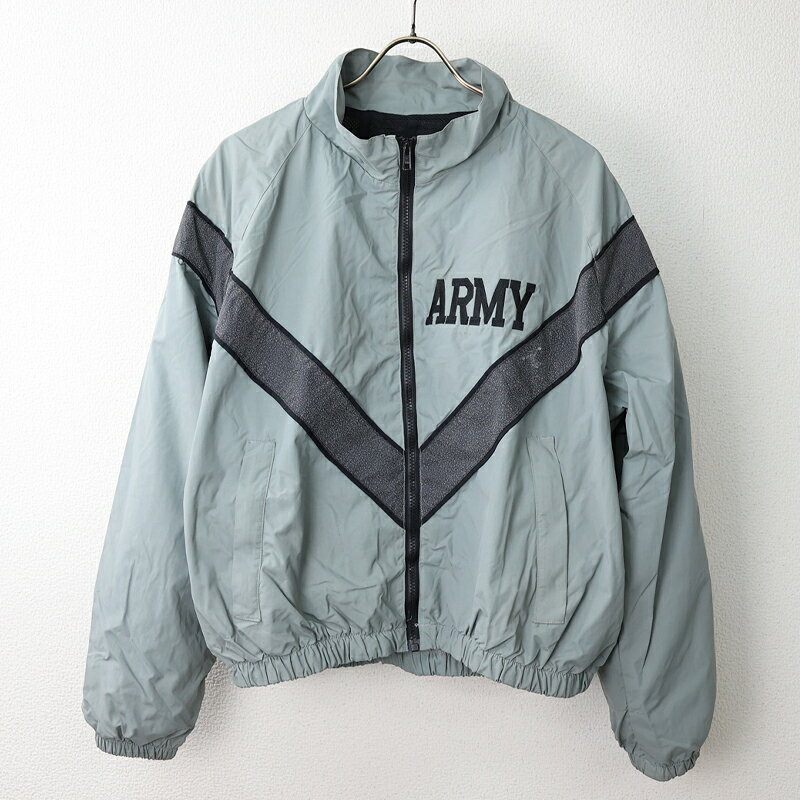 US. ARMY IPFU トレーニングジャケット グレー 《実物 USED》 米軍 U.S. 実物 放出品 フィットネス スポーツ ARMY ジャンパー グレー エスアンドグラフ
