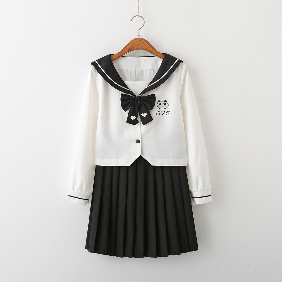 セーラー服 女子高生 スクール制服 学生清純 コスプレ 衣装 上下セット 上衣 スカート春夏秋短袖長袖ハイソックス付属