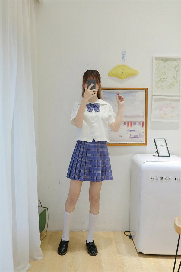 セーラー服　女子高生　スクール制服　学生清純　コスプレ 衣装　上下セット 上衣 スカート春夏秋短袖長袖ハイソックス付属