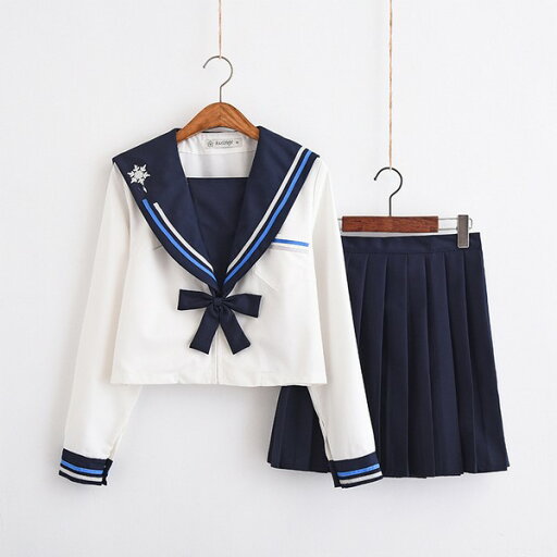 セーラー服 女子高生 スクール制服 学生清純 コスプレ 衣装 上下セット 上衣 スカート春夏秋短袖長袖ハイソックス付属 セーラー服 女子高生 スクール制服 学生清純 コスプレ 衣装 上下セット 上衣 スカート春夏秋短袖長袖ハイソックス付属