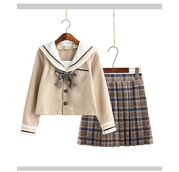 新作　セーラー服　女子高生　スクール制服　学生清純　コスプレ 衣装　上下セット 上衣 スカート春夏秋短袖長袖ハイソックス付属　大きいサイズ　S~5XL