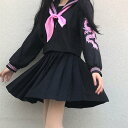 新作　セーラー服　女子高生　スクール制服　学生清純　コスプレ 衣装　上下セット 上衣 スカート春夏秋短袖長袖ハイソックス付属