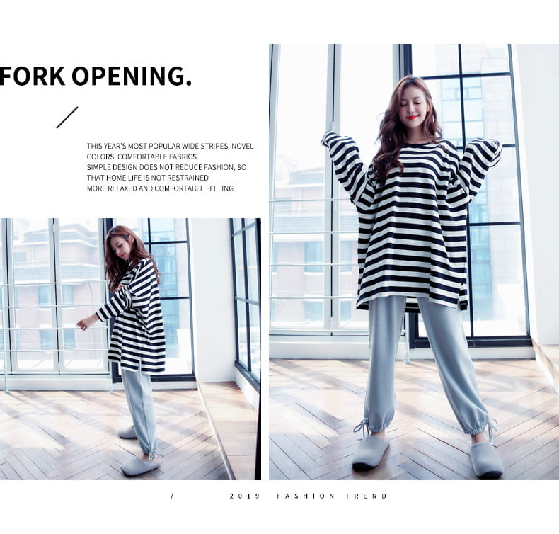 送料無料　パジャマ レディース 春 秋 長袖 パジャマ ロングパンツ ルームウェア 上下セット ストライプ パジャマ 可愛い 部屋着 韓国風 寝巻き パジャマ ゆったり