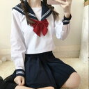 セーラー服 女子高生 スクール制服 学生清純 コスプレ 衣装 上下セット 上衣 スカート春夏秋短袖長袖ハイソックス付属