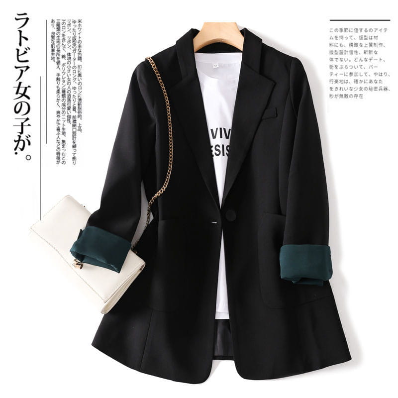 Rakuten - テーラードジャケット レディース スーツジャケット 無地 ゆったり 黒 アウター フォーマル ジャケット スーツ 上着 通勤 ビジネス セレモニー