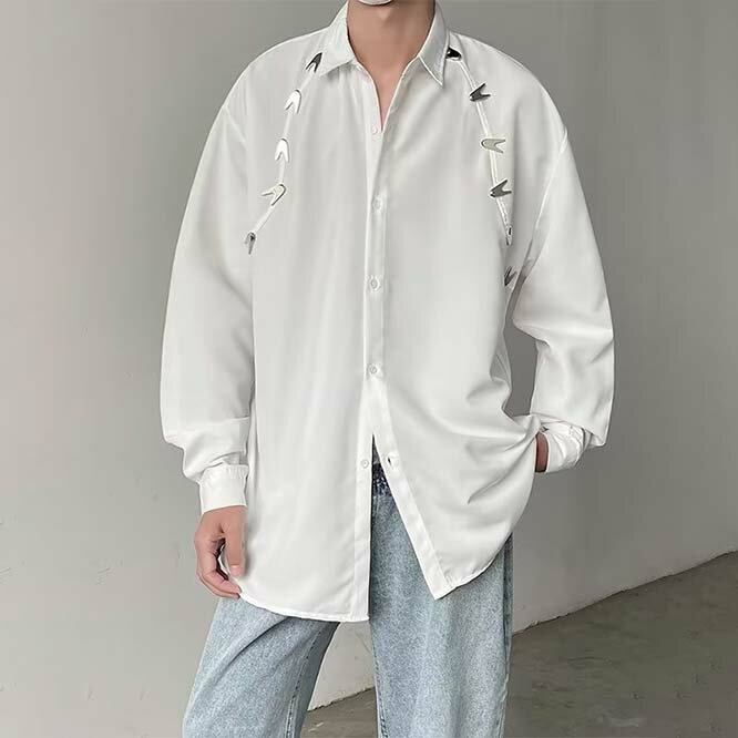 Rakuten - 2024夏新作 メンズ服 男女兼用　長袖シャツ　カジュアル　ストリート系