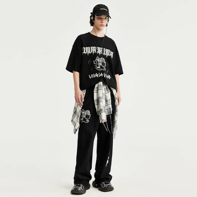 2024夏新作★メンズ ビンテージ風 半袖Tシャツ/パンツ セットアップ 男女兼用 トレーナー