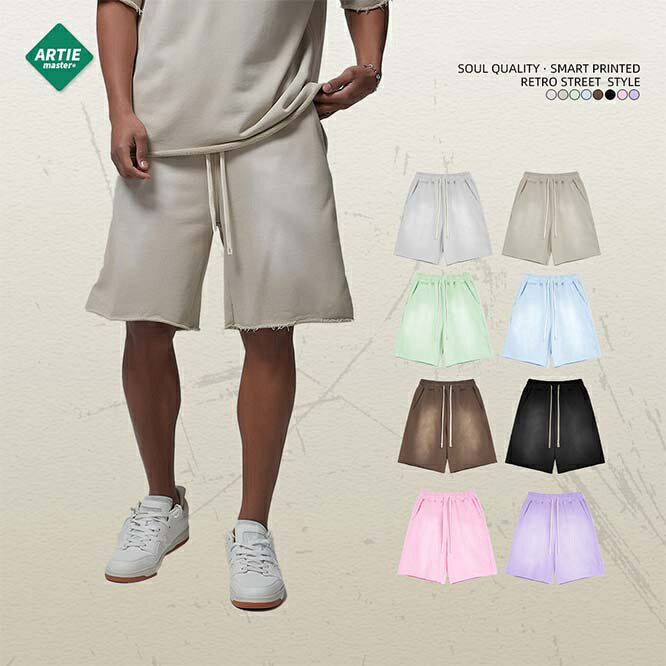 Rakuten - 2024夏新作 メンズ服 男女兼用 ビンテージ風 ボトムス ショートパンツ 絞り染め カジュアル ストリート系