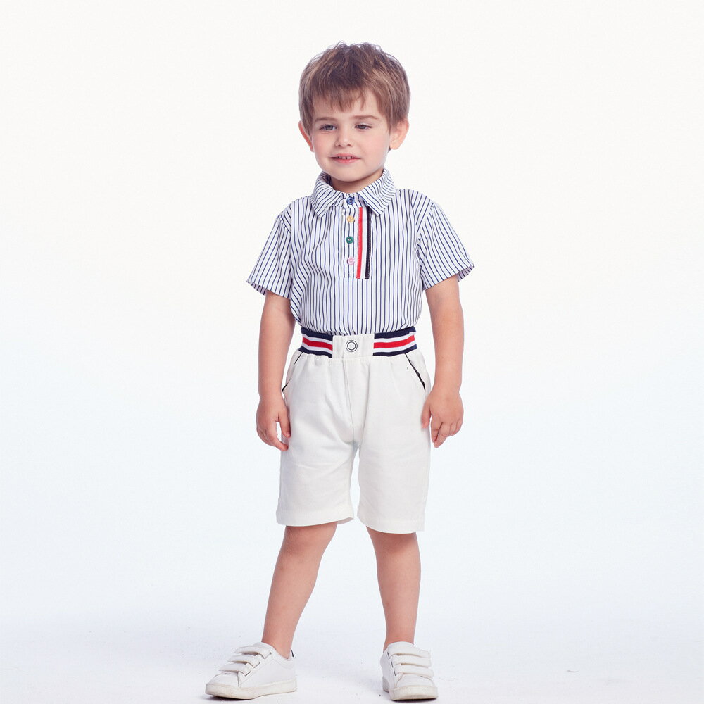 樂天商城 - 新品 フォーマルスーツ フォーマル 男の子 半袖 夏 キッズスーツ 男の子 フォーマル 半袖 シャツ 子供スーツセット 誕生日 服 1歳 入学式 結婚式 入園式 卒業式 ハンサム お宮参り 70cm/80cm/90cm/100cm/110cm/120cm