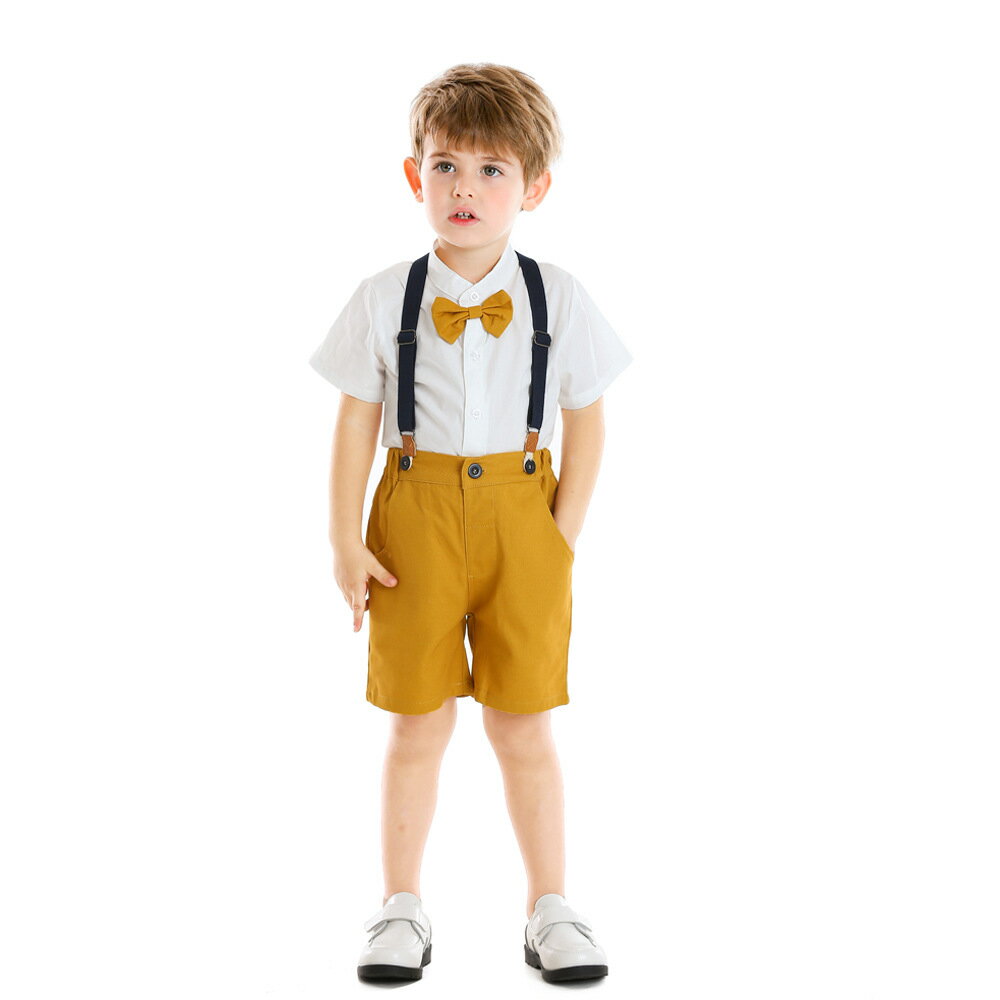 樂天商城 - 新品 フォーマルスーツ フォーマル 男の子 半袖 夏 キッズスーツ 男の子 フォーマル 半袖 シャツ 子供スーツセット 誕生日 服 1歳 入学式 結婚式 入園式 卒業式 ハンサム お宮参り 70cm/80cm/90cm/100cm/110cm/120cm