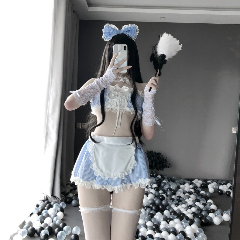 メイド服 お得な6点セット 萌え 胸空き エプロン ベビードール ランジェリー ベビードール ランジェリー かわいい 可愛い プレゼント cosplay halloween 衣装 服 女性用 レディース かわいい 仮装 コスチューム ハロウィン クリスマス 女装 人気 コスプレ