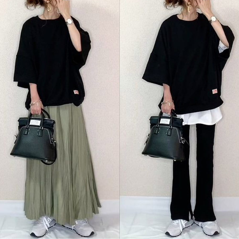 韓国 ファッション 冬 レディース ビッグパーカー 秋 　 ビックシルエット パーカー おしゃれ 無地 スリット レイヤード スウェット トップス オルチャンファッション 韓国服 カジュアル ラフ　プルオーバーのサムネイル