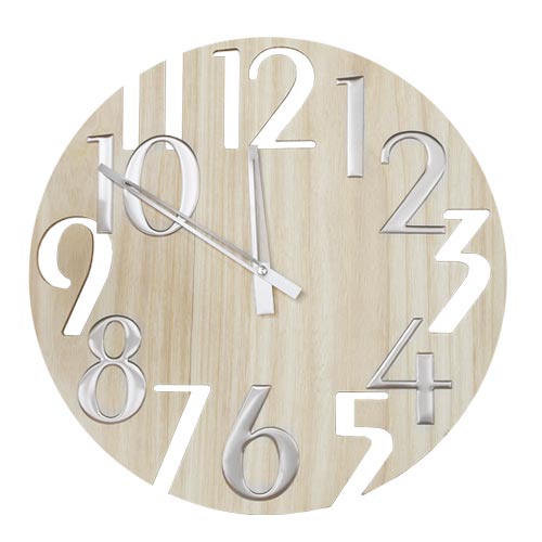 【正規ライセンス】【デザイナー：ジョージ・ネルソン】商品名：Number clock（ナンバークロック）【ネルソンクロック】【壁掛け】【大きい】【時計】【オブジェ】【ミッドセンチュリー】【木製】【デザイン】
