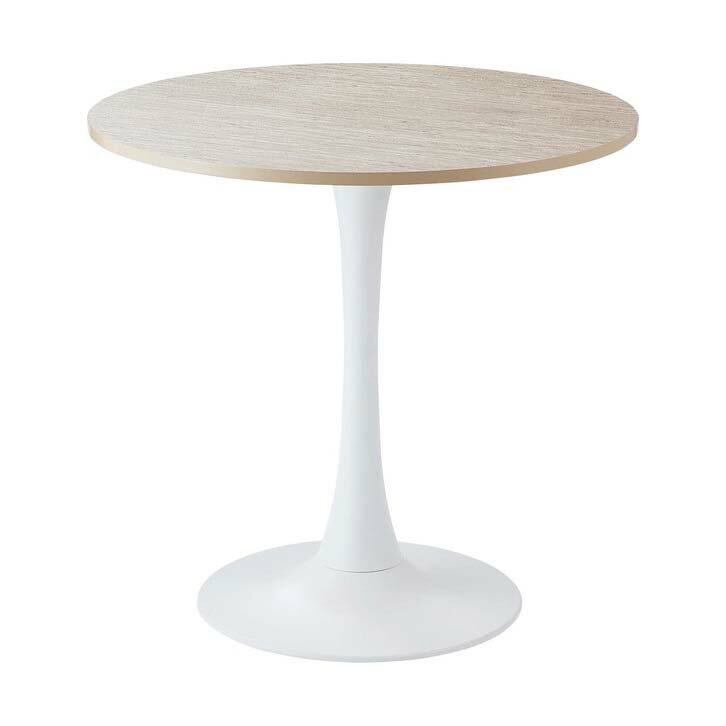 チューリップ ダイニングテーブル Φ80cm【 ダイニングテーブル 円形 丸 楕円 STAP 木製 デザイナーズ 机 丸型センターテーブル 317 カフェテーブル 会議テーブル 木天板 ホワイト 】