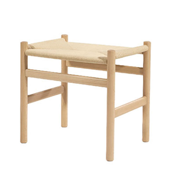 【デザイナー：ハンス・J・ウェグナー】 商品名：CH53 スツール【ハイクラス・リプロダクト／復刻版／保証付き】【木製チェア】【玄関用椅子】【スツール】【Yチェア】【北欧】【ベンチ】【デザイナーズ家具】【ペーパーコード】のサムネイル