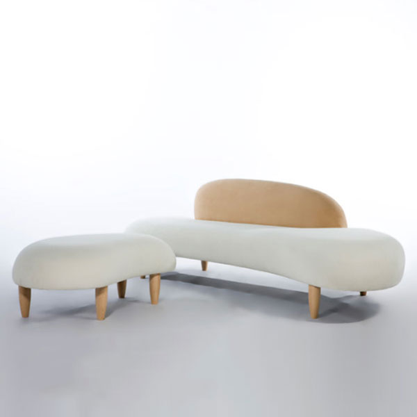 【デザイナー：イサム・ノグチ】 商品名：Free form sofa(フリーフォームソファ)【ハイクラス・リプロダクト／復刻版／保証付き】【北欧】【布貼】【書斎】【ラウンジ】【ハイクラス】【エントランス】【セミオーダー】【デザイナーズ家具】