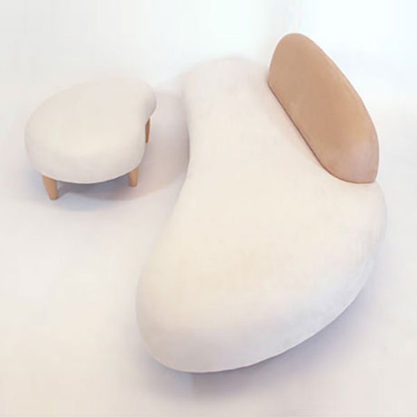 【デザイナー：イサム・ノグチ】 商品名：Free form sofa(フリーフォームソファ)【ハイクラス・リプロダクト／復刻版／保証付き】【北欧】【布貼】【書斎】【ラウンジ】【ハイクラス】【エントランス】【セミオーダー】【デザイナーズ家具】