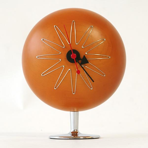 【デザイナー：ジョージ・ネルソン】商品名：Pill clock（ピル・クロック）【リプロダクト／復刻版】【ネルソンクロック】【デザイナーズ】【卓上】【時計】【オブジェ】【ミッドセンチュリー】【木製】【名作】