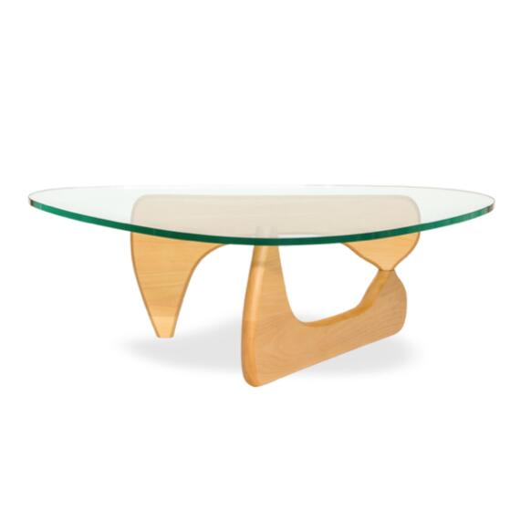 【デザイナー：イサム・ノグチ】商品名：NOGUCHI TABLE（ノグチテーブル）【ハイクラス・リプロダクト / 復刻版 / 保証付き】【リビングテーブル】【センターテーブル】【ガラステーブル】【硝子天板】【三角】【ガラス】【ローテーブル】