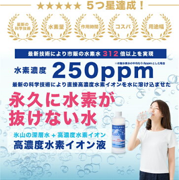 高濃度水素イオン液 水素水 送料無料 ハサル液 ペット 濃縮タイプ 水素が抜けない 水素水の革命