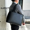 HAMILTON ビジネストートバッグ B4ファイル収納可能! サフィアーノレザー調 h53440