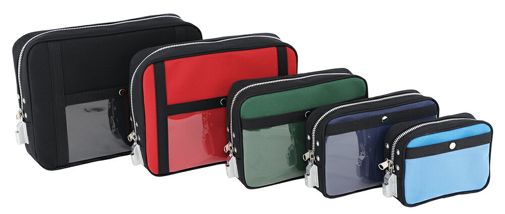 【鍵付き バッグ】帆布メール用ポーチ セキュリティ鍵付ポーチ 海外旅行 防犯グッズ 貴重品ケース パスポート入れ 旅行収納バッグ バッグインバッグ 旅行用ポーチ